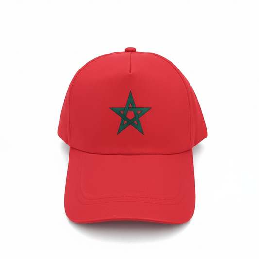 Alpha 55 Casquette Maroc en Polyester Rouge – Supporter