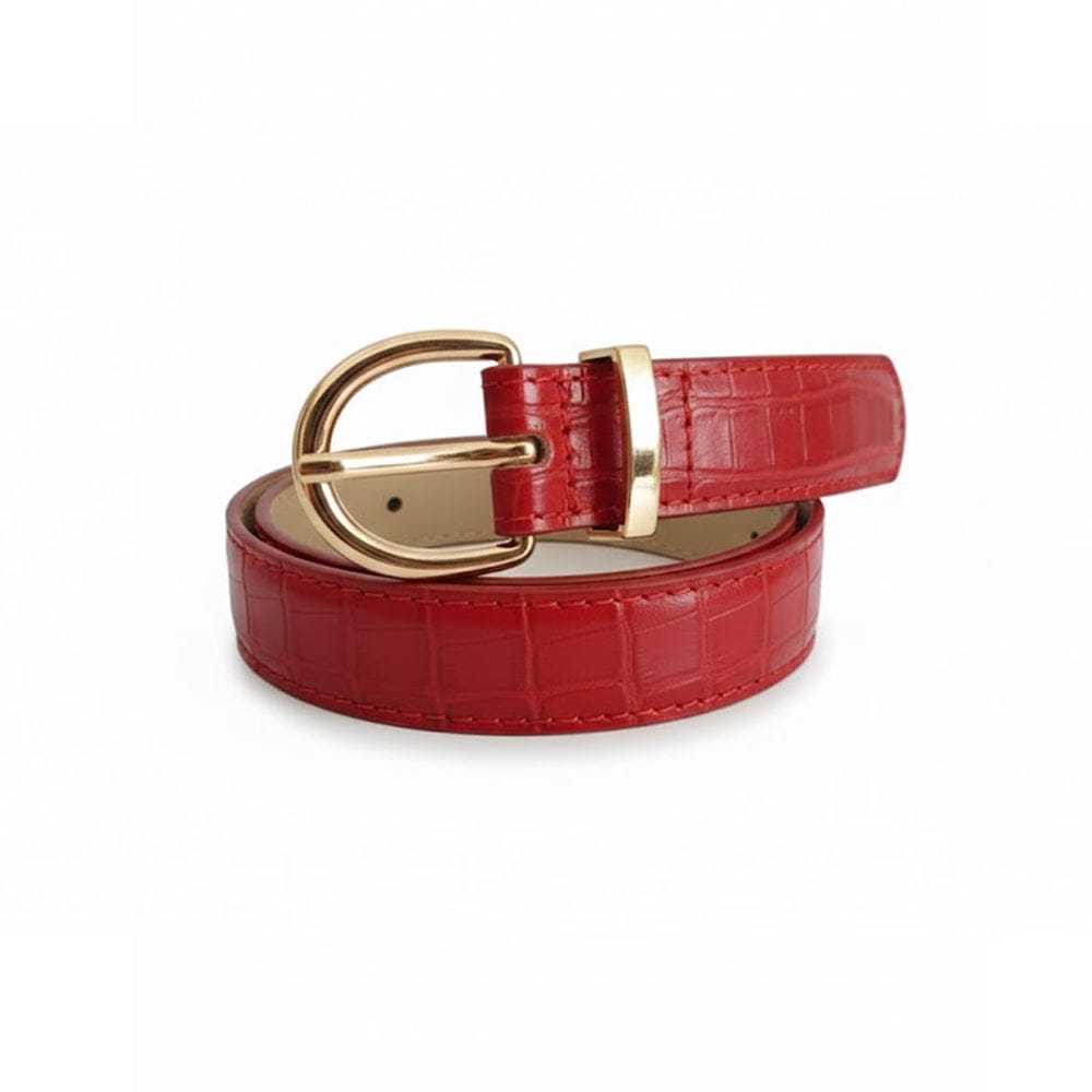 Alpha 55 Ceinture Effet Croco - Accessoire Chic et Texture Tendance