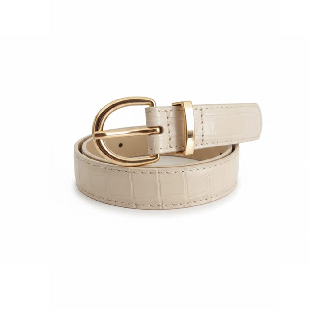 Alpha 55 Ceinture Effet Croco - Accessoire Chic et Texture Tendance