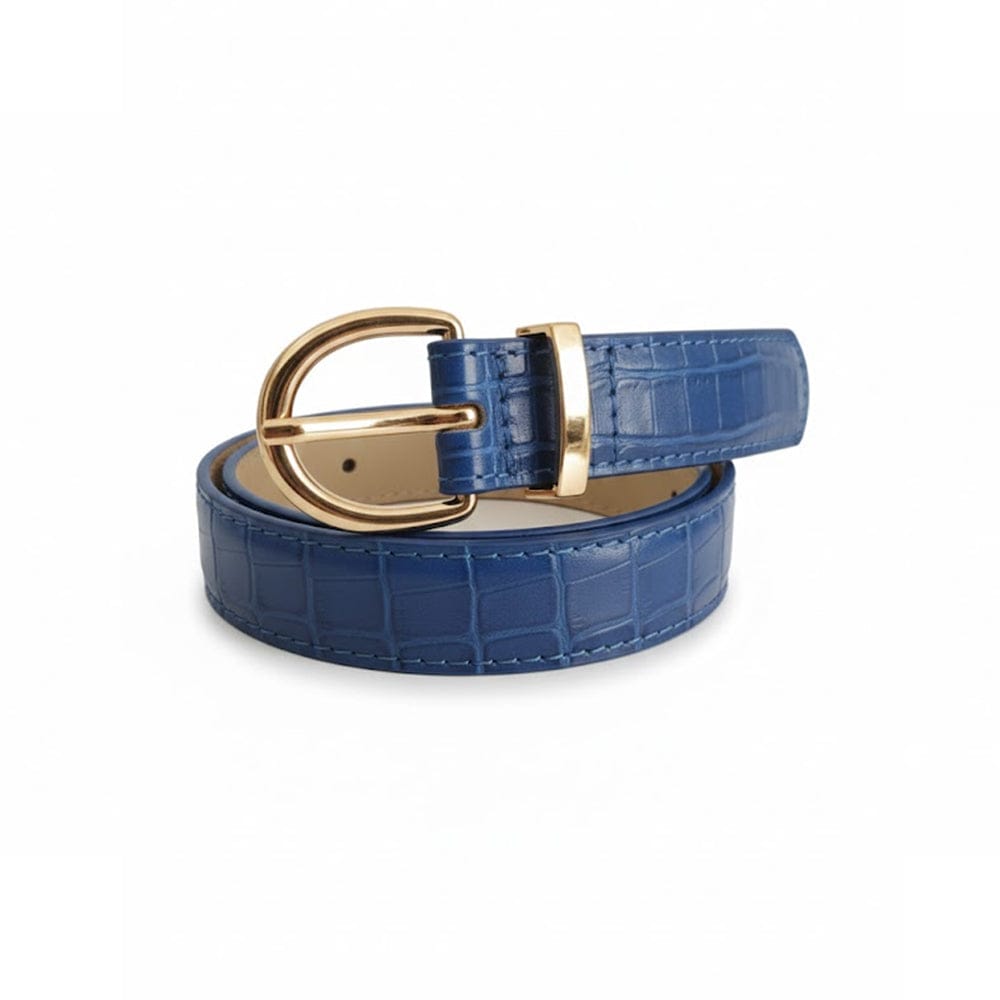 Alpha 55 Ceinture Effet Croco - Accessoire Chic et Texture Tendance