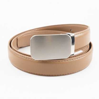 Alpha 55 Ceinture Unie à Boucle Plate - Élégance Discrète & Confort