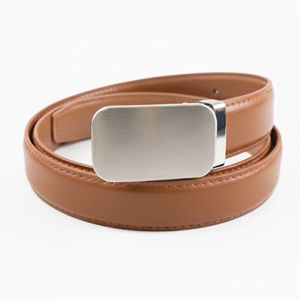 Alpha 55 Ceinture Unie à Boucle Plate - Élégance Discrète & Confort