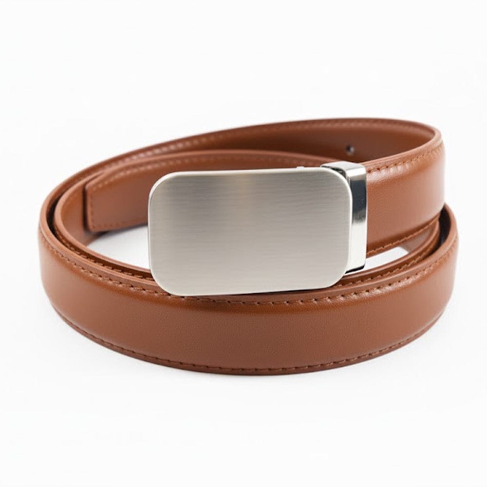 Alpha 55 Ceinture Unie à Boucle Plate - Élégance Discrète & Confort