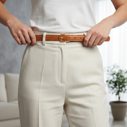 Alpha 55 Ceinture Unie à Boucle Strass - Éclat et Élégance Soirée