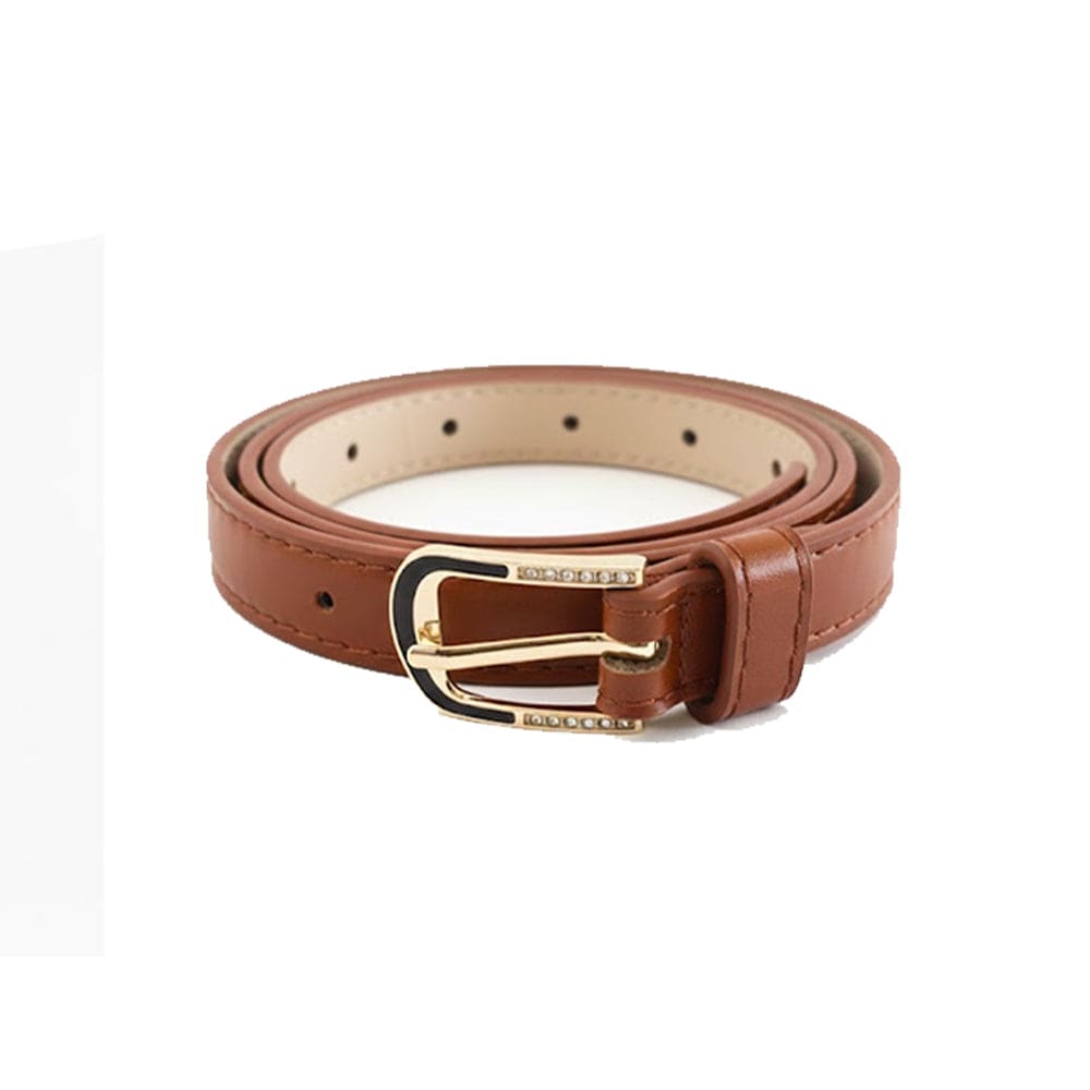 Alpha 55 Ceinture Unie à Boucle Strass - Éclat et Élégance Soirée