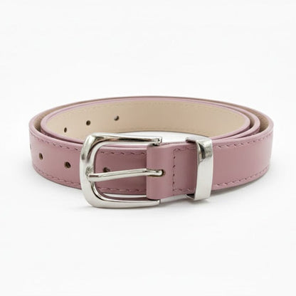 Alpha 55 Ceinture Unie Boucle Argentée - Élégance et Style Moderne