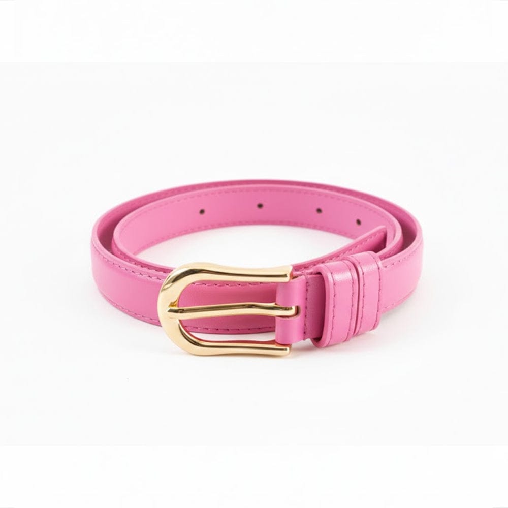 Alpha 55 Ceinture Unie Boucle Dorée – Chic & Tendance