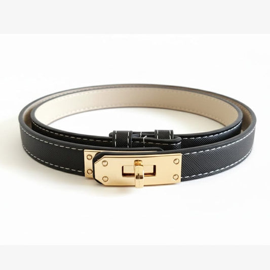 Alpha 55 Ceinture Unie Boucle – Élégance & Chic