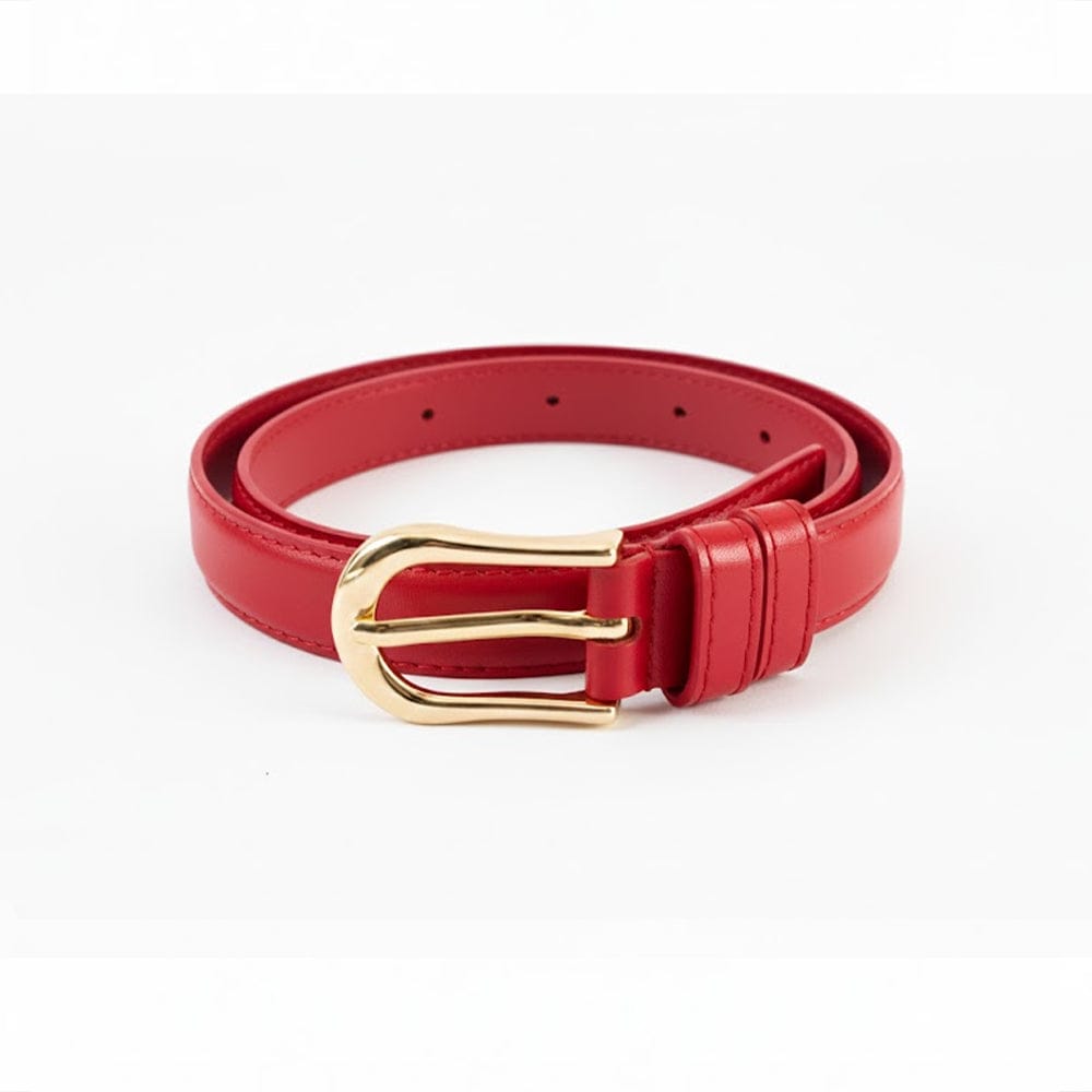 Alpha 55 Ceinture Unie Femme Boucle Dorée – Chic & Qualité