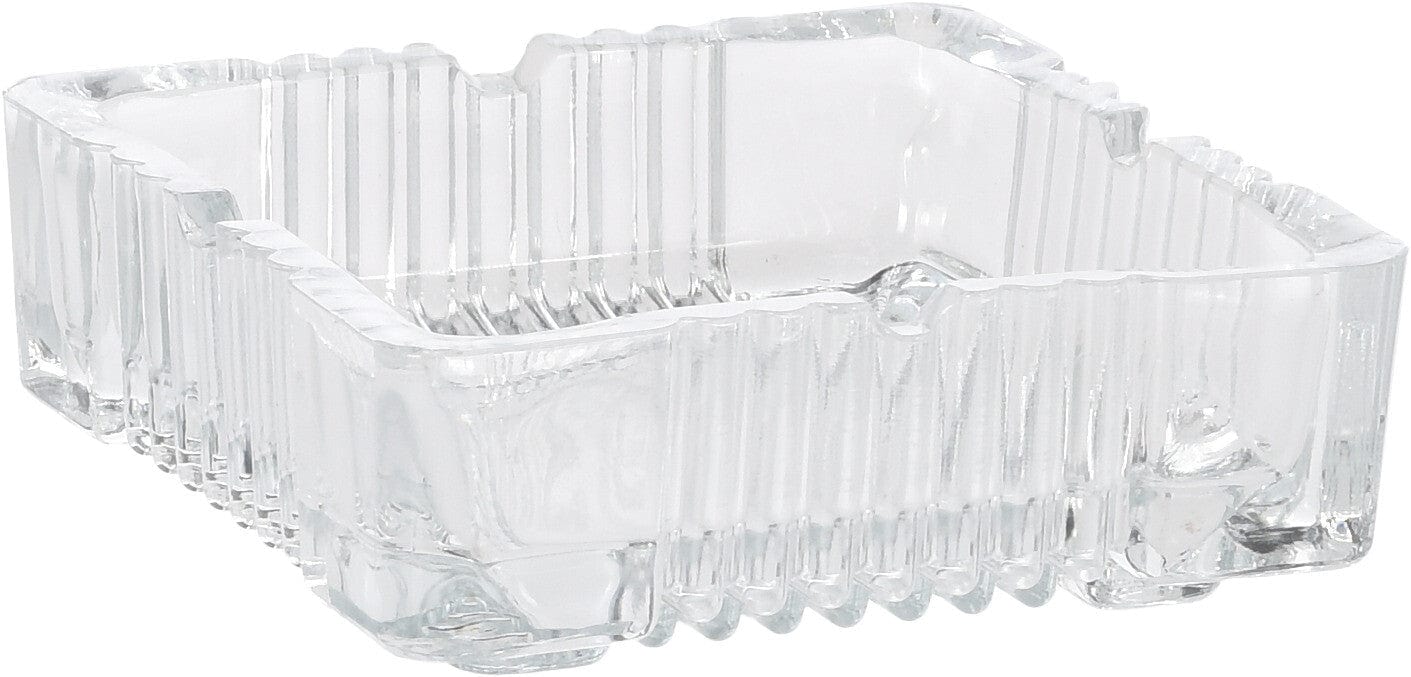 Cendrier carré cendrier verre table incolore 10x10 cm