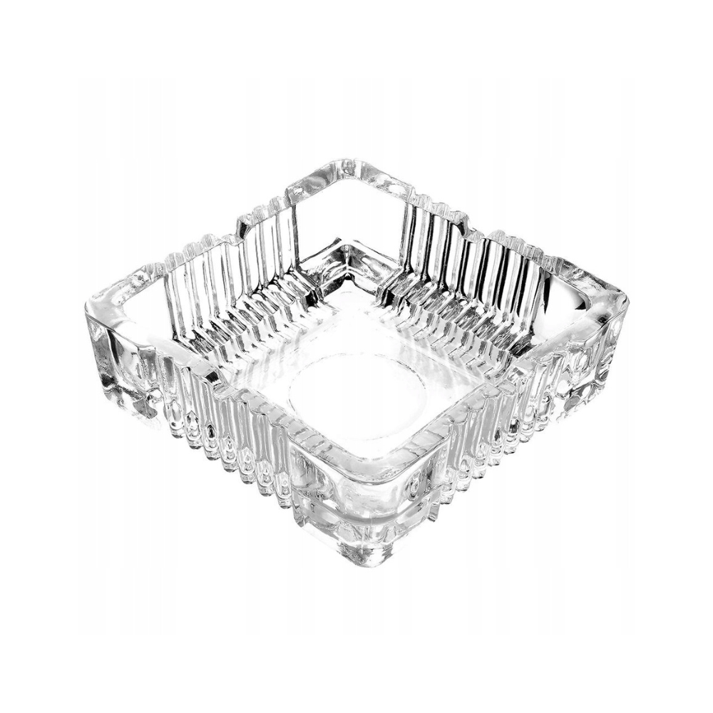 Alpha 55 Cendrier Carré en Verre - Élégant et Résistant