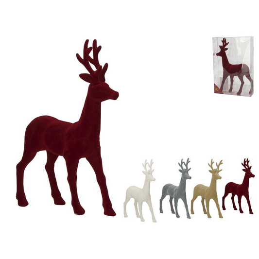 Alpha 55 Cerf en velours – Décoration de Noël chic
