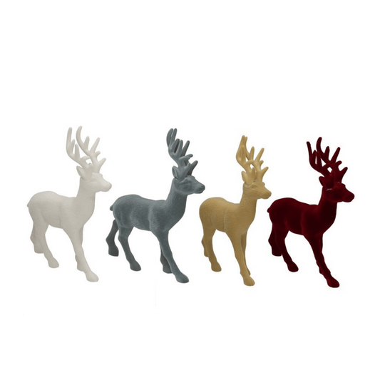 Alpha 55 Cerf en velours – Décoration de Noël élégante et douce