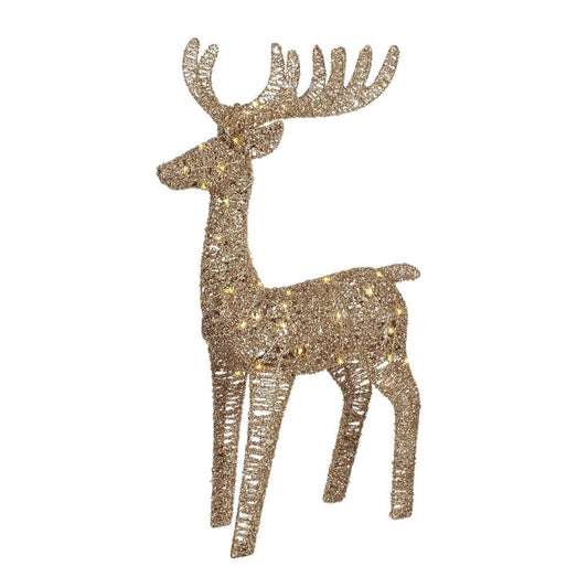 Alpha 55 Cerf Lumineux 60 LED Champagne – Déco Noël