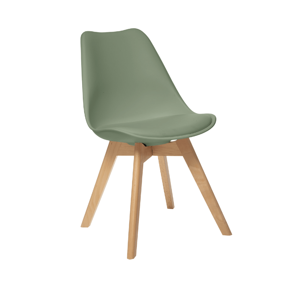 Alpha 55 Chaise 1 chaise / Kaki Pack 6 Chaises Scandinaves – 4 Achetées + 2 Offertes