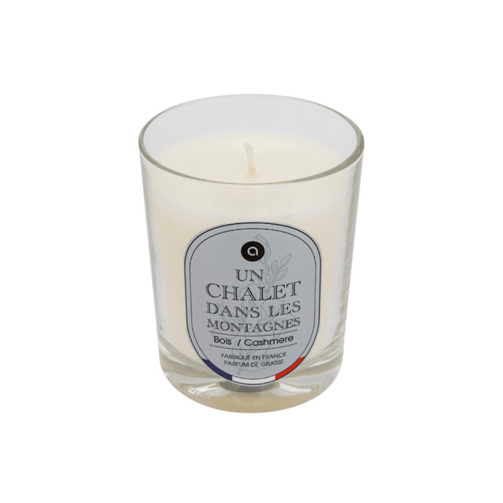 Alpha 55 Chalet dans les montagnes Bougie Parfumée Nibi 180 g en Pot Verre Élégant