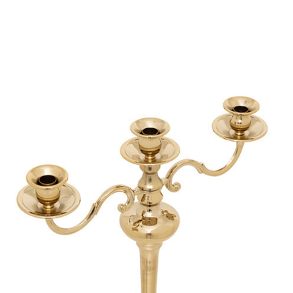 Alpha 55 Chandelier Haut 3 Têtes en Métal Doré – Chic & Élégant