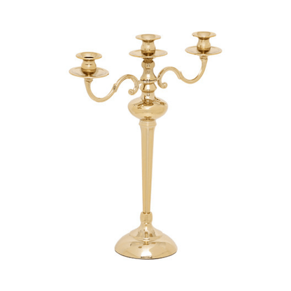 Alpha 55 Chandelier Haut 3 Têtes en Métal Doré – Chic & Élégant