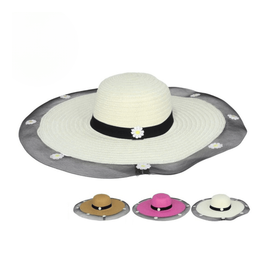 Alpha 55 Chapeau Flores fleuri style été élégant