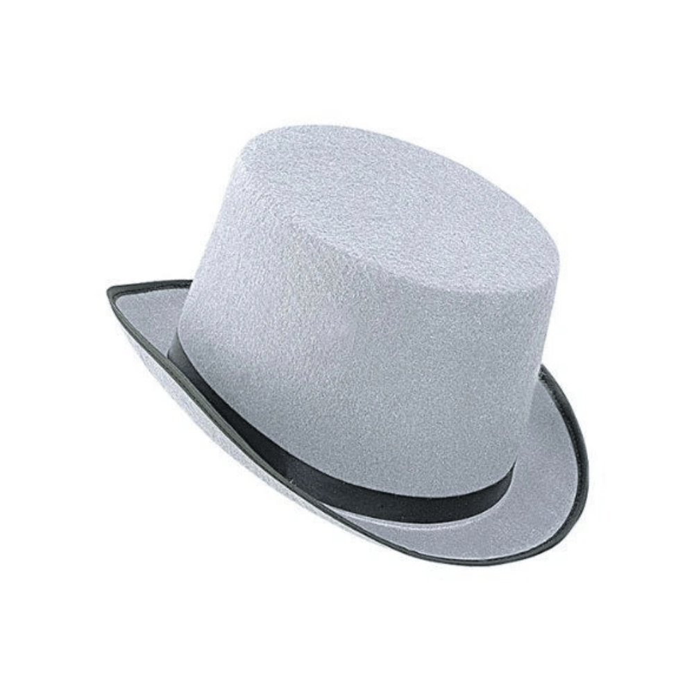 Alpha 55 Chapeau Haut de Forme Feutrine Gris Accessoire Fête