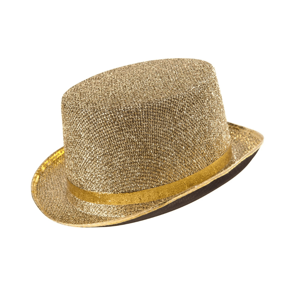 Alpha 55 Chapeau Haut De Forme lurex doré – Festif & scintillant