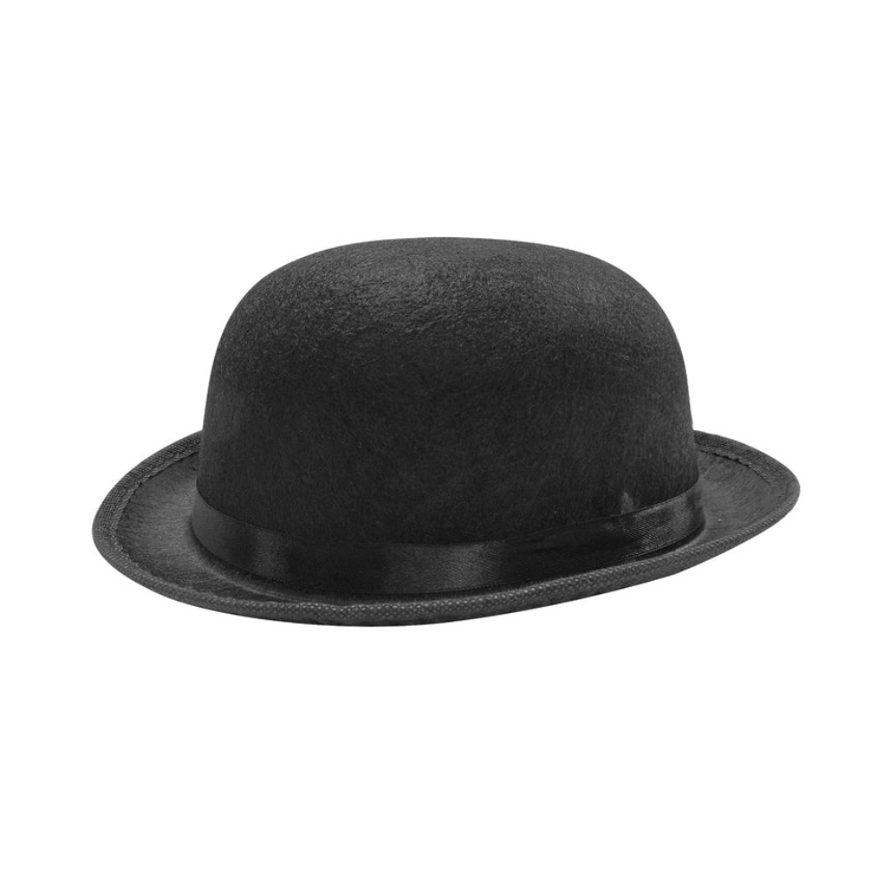 Alpha 55 Chapeau Melon Adulte Feutre Noir H12 cm
