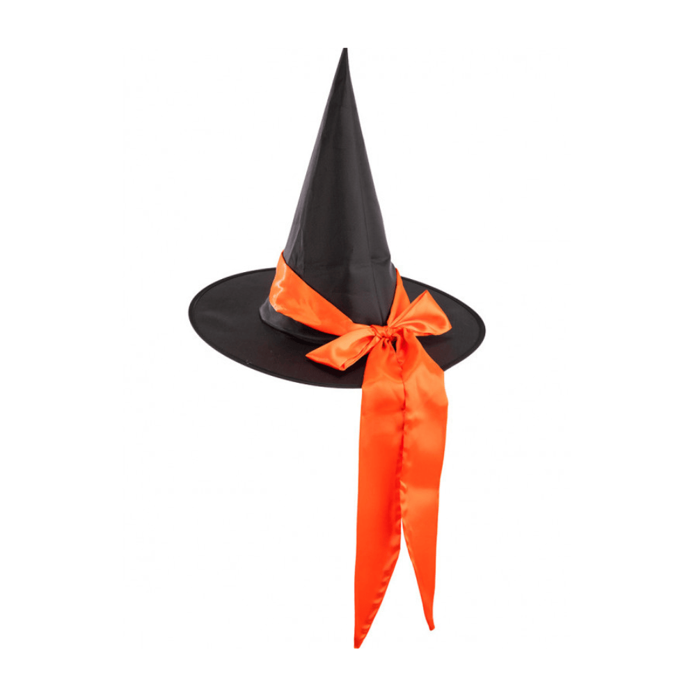 Alpha 55 Chapeau Sorcière Adulte avec Ruban Orange – Halloween