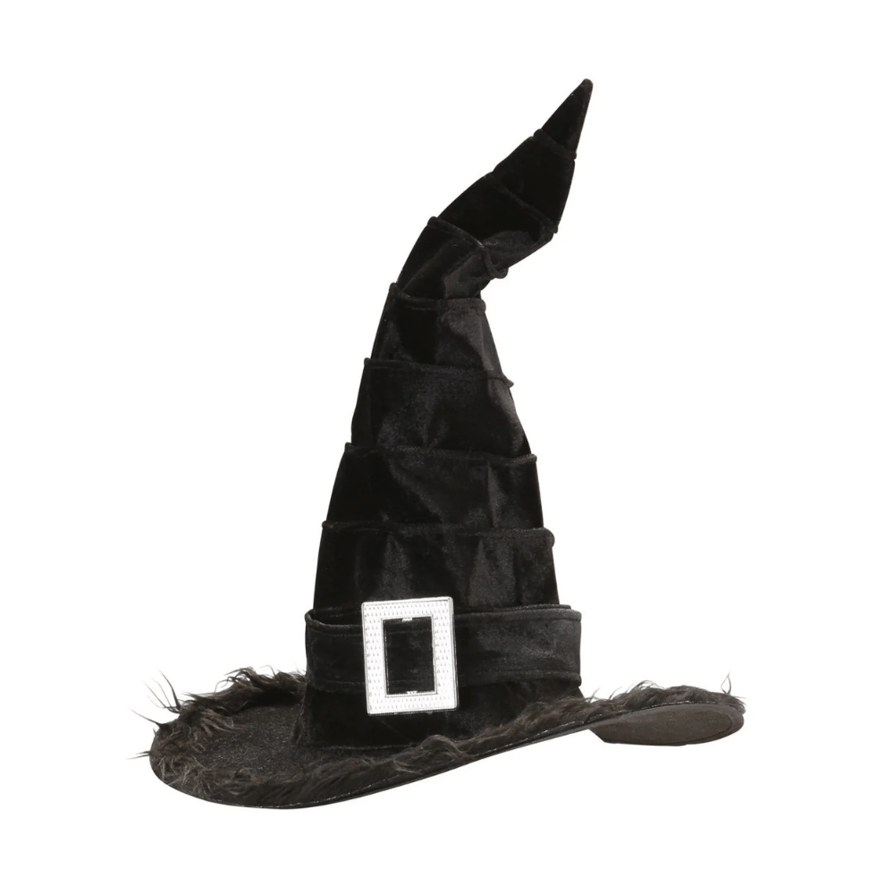 Alpha 55 Chapeau Sorcière Adulte Plissé avec Boucle – Halloween