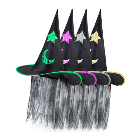 Alpha 55 Chapeau Sorcière Enfant avec Cheveux Imprimés – Halloween