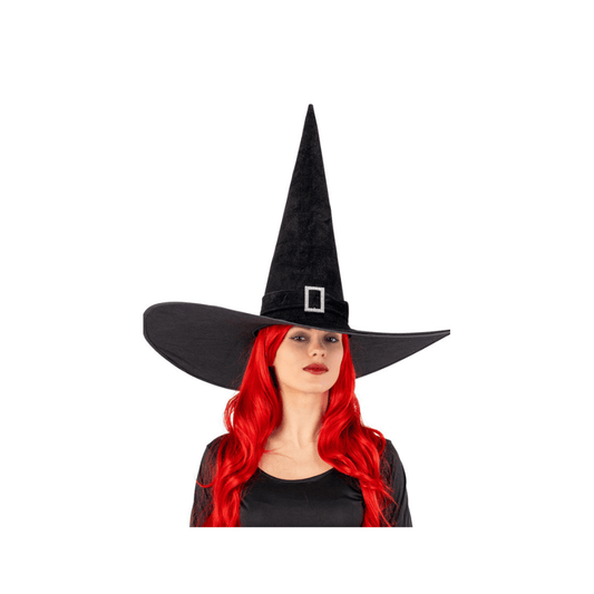 Alpha 55 Chapeau Sorcière Géant D65 cm avec Boucle Noir