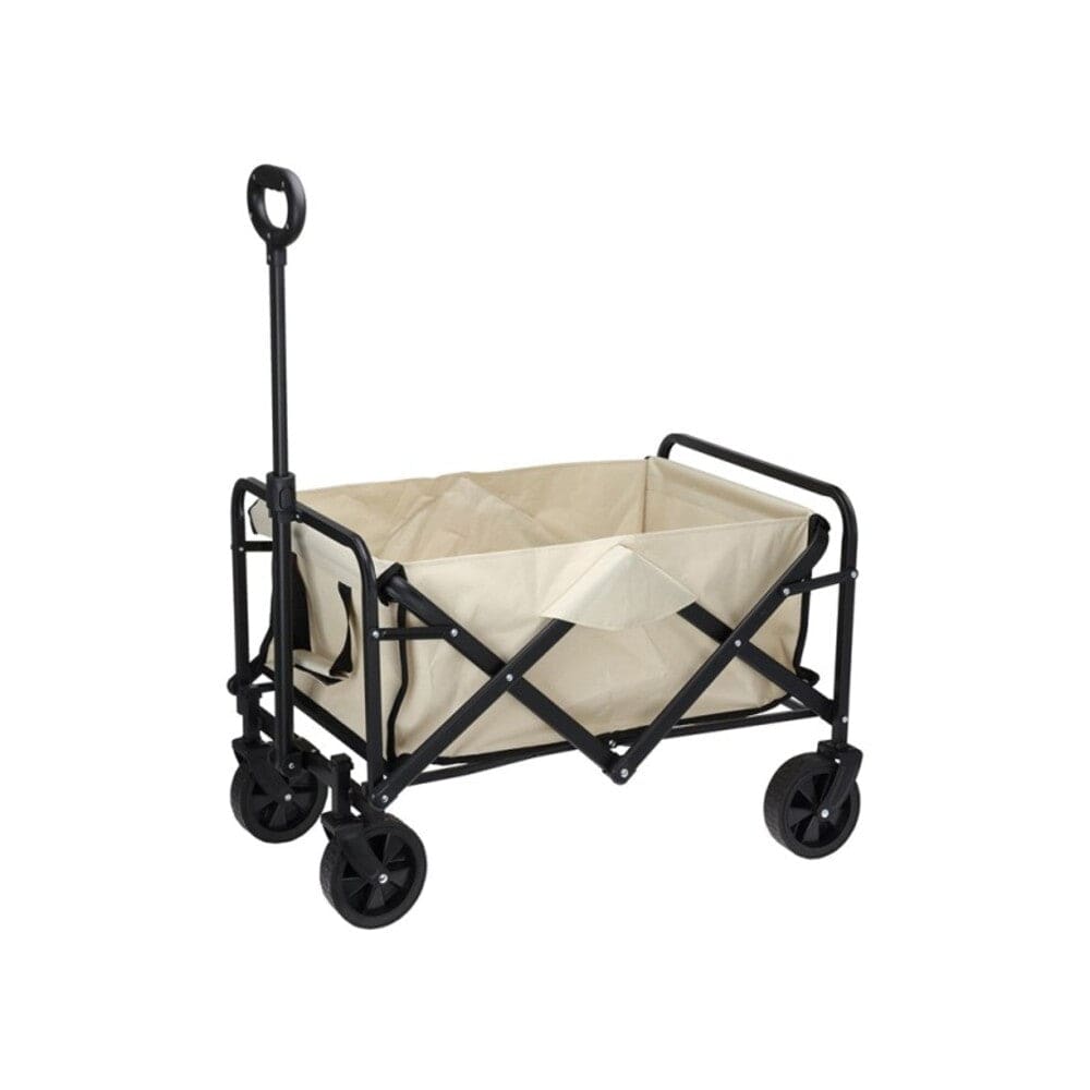Alpha 55 Chariot de plage pliable beige et noir