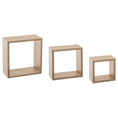 Alpha 55 Chêne Naturel Étagères  Fixy cube x3 S