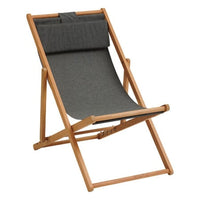 Chilienne de jardin en bois d'eucalyptus Mahini 99,5 × 65 × 97 cm – 4 positions