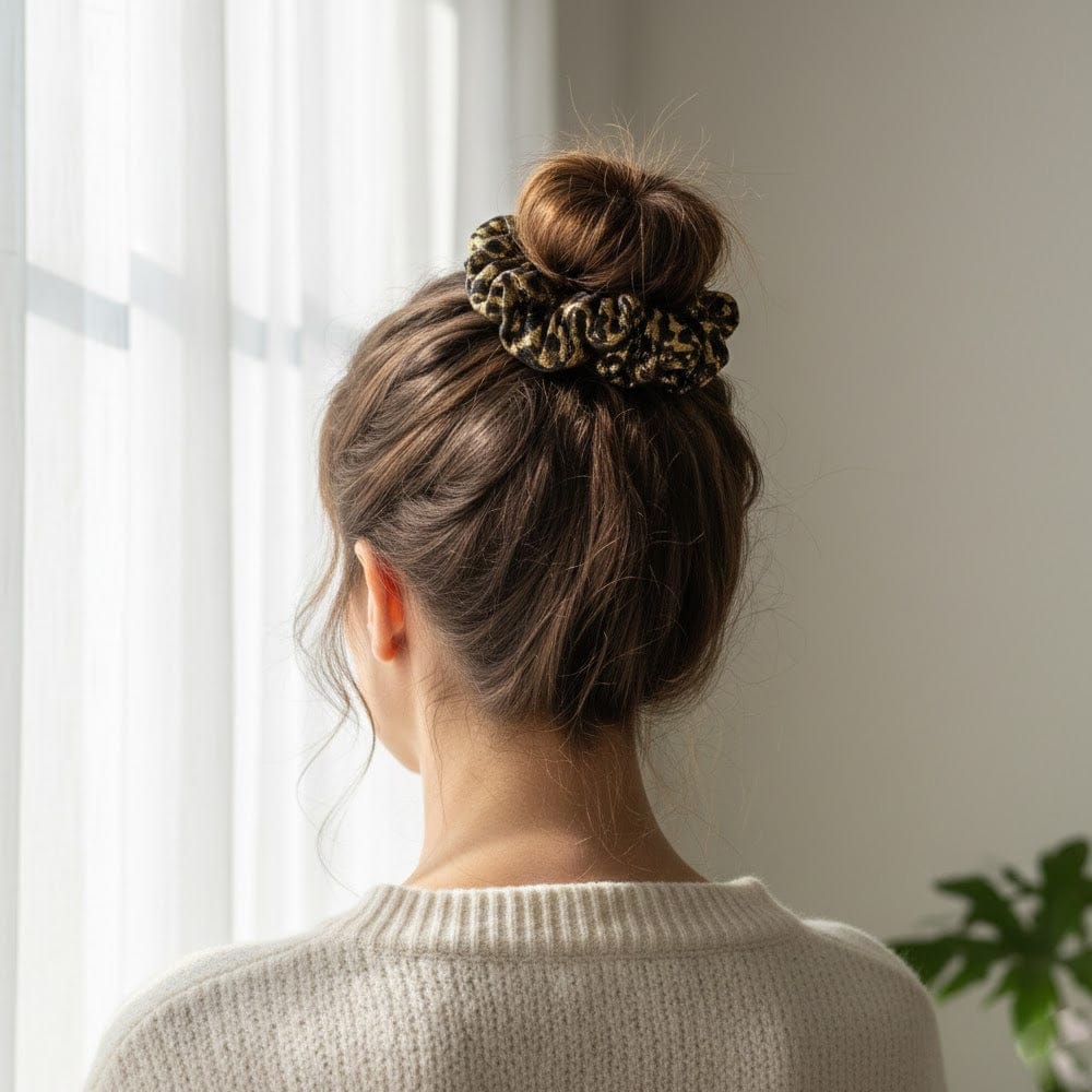 Alpha 55 Chouchou lame imprimé animal – Tendance chic