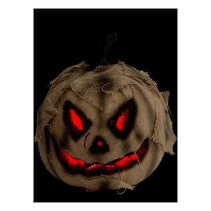 Alpha 55 Citrouille Jute LED Grise 16 cm – Décoration Halloween