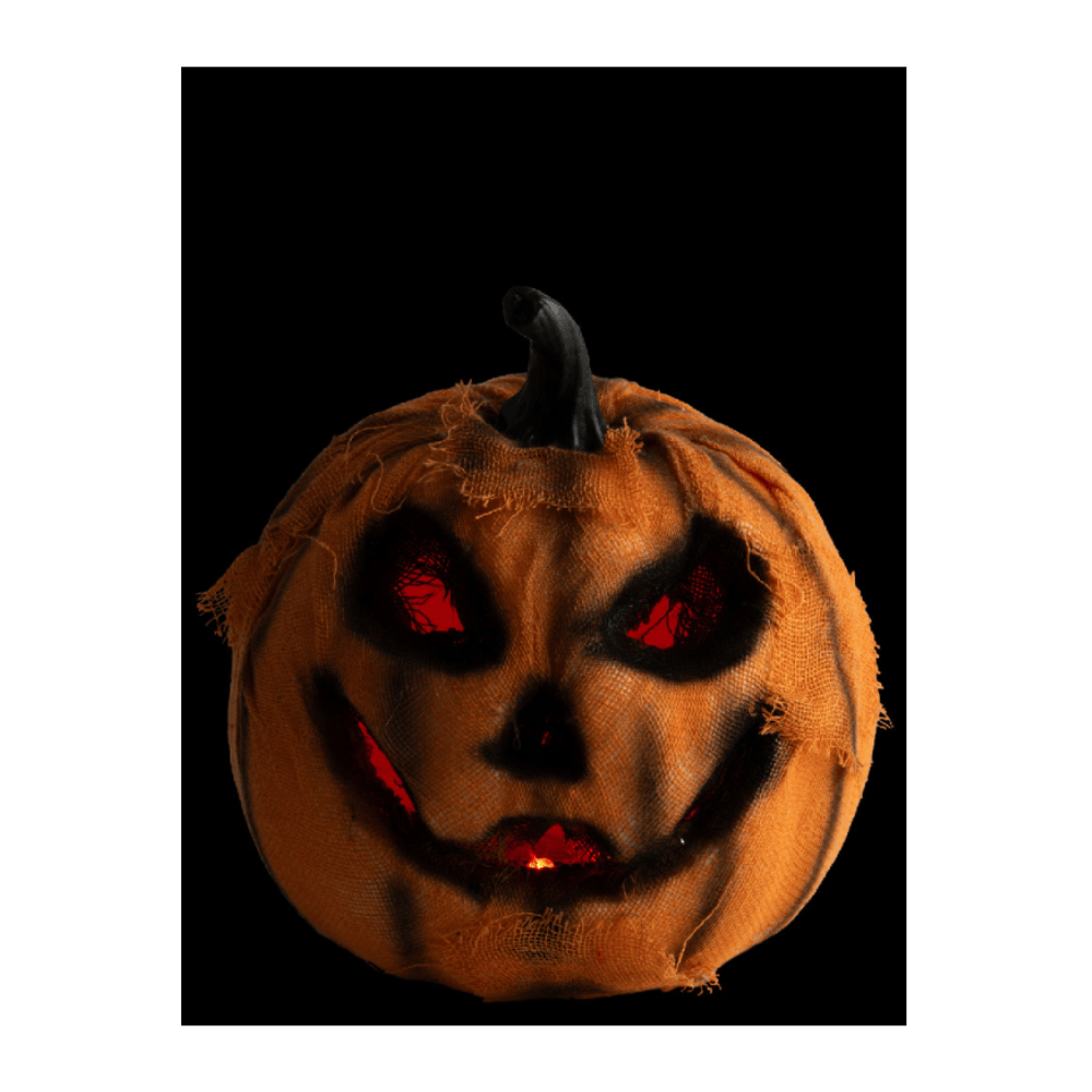 Alpha 55 Citrouille Jute LED Orange 16 cm – Décoration Halloween