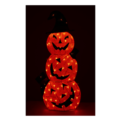 Alpha 55 Citrouille Tissu & Métal LED 102 cm – Halloween