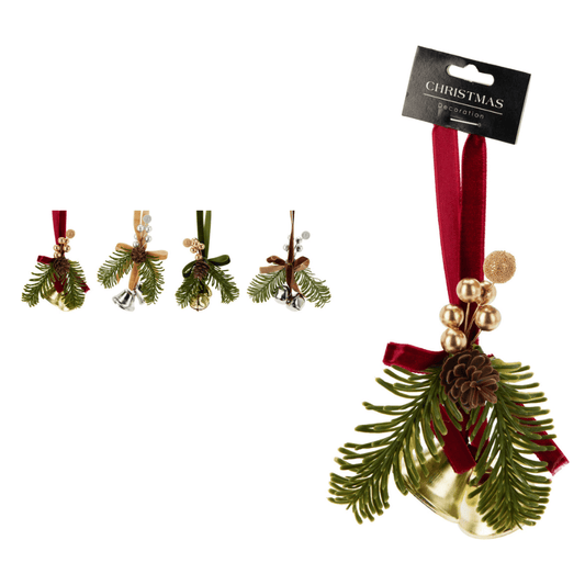 Alpha 55 Cloche Noël avec Pomme de Pin & Aiguilles de Pin