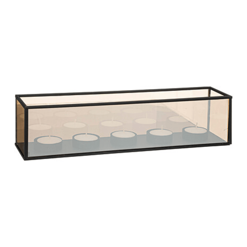 Alpha 55 Coffret Photophore Infini avec 5 Bougies Chauffe-Plat