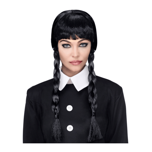 Alpha 55 coiffe Perruque Mercredi – Accessoire Déguisement Halloween