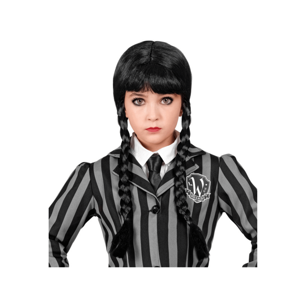 Alpha 55 coiffe Perruque Mercredi Addams enfant – Halloween Alpha55