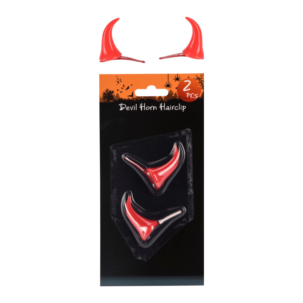 Alpha 55 coiffes Pince à Cheveux Cornes en Plastique Rouge