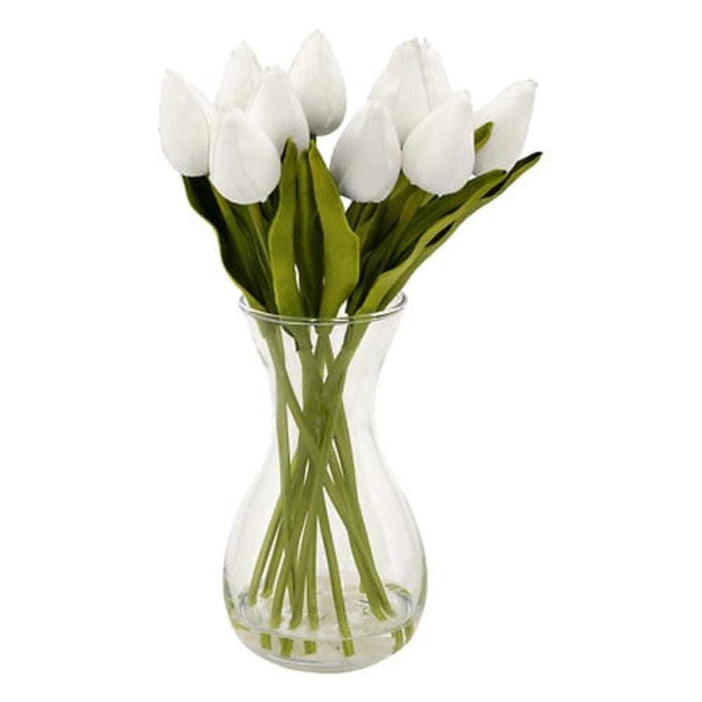 Alpha 55 Composition tulipes avec vase en verre "Hector"