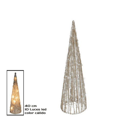 Alpha 55 Cône lumineux 10 LED blanc chaud – Déco Noël élégante