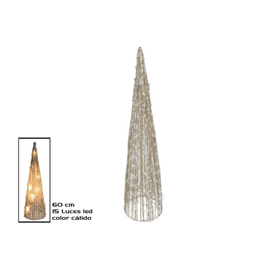 Alpha 55 Cône lumineux 15 LED blanc chaud – Déco de Noël chic