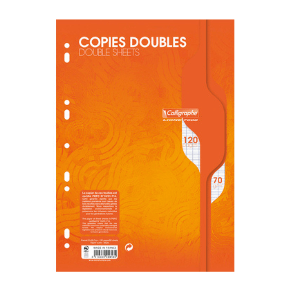 Alpha 55 Copies Doubles Calligraphe 7000 A4 5x5 120 Pages