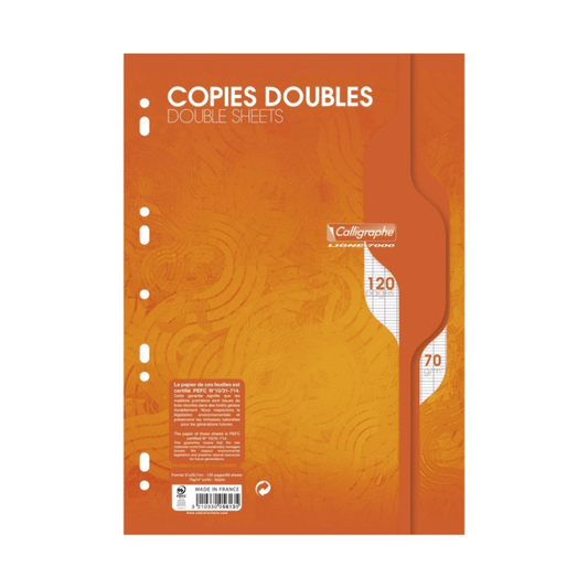 Copies Doubles Perforées Calligraphe 7000 A4 120P — Alpha 55 Maroc