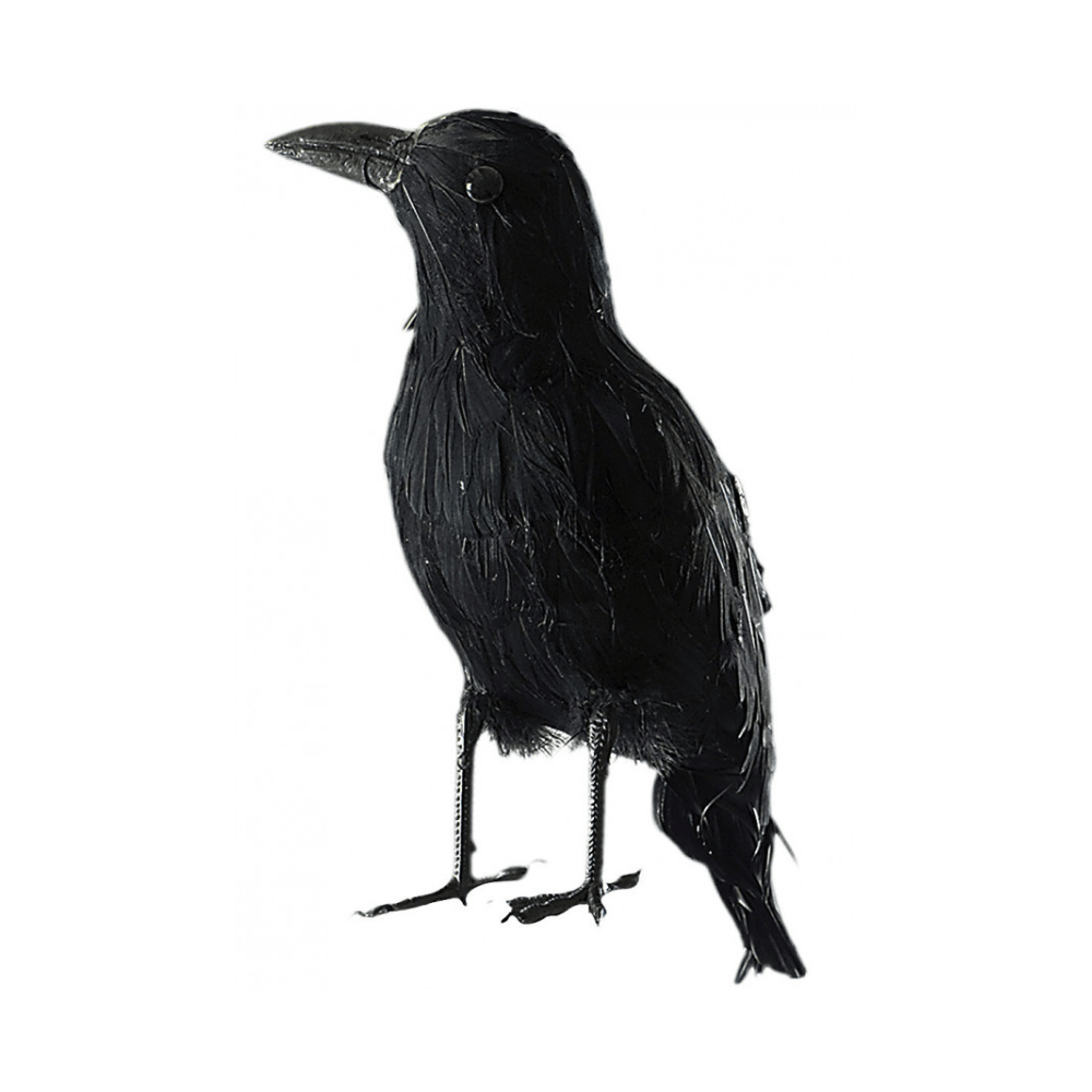 Alpha 55 Corbeau en Plumes 22 cm – Décoration Halloween