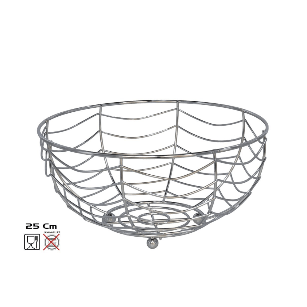Alpha 55 Corbeille à fruits en métal argent