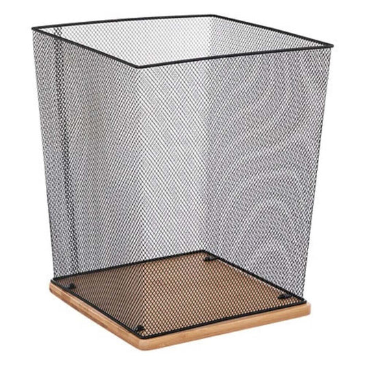 Alpha 55 Corbeille de bureau en métal et bambou
